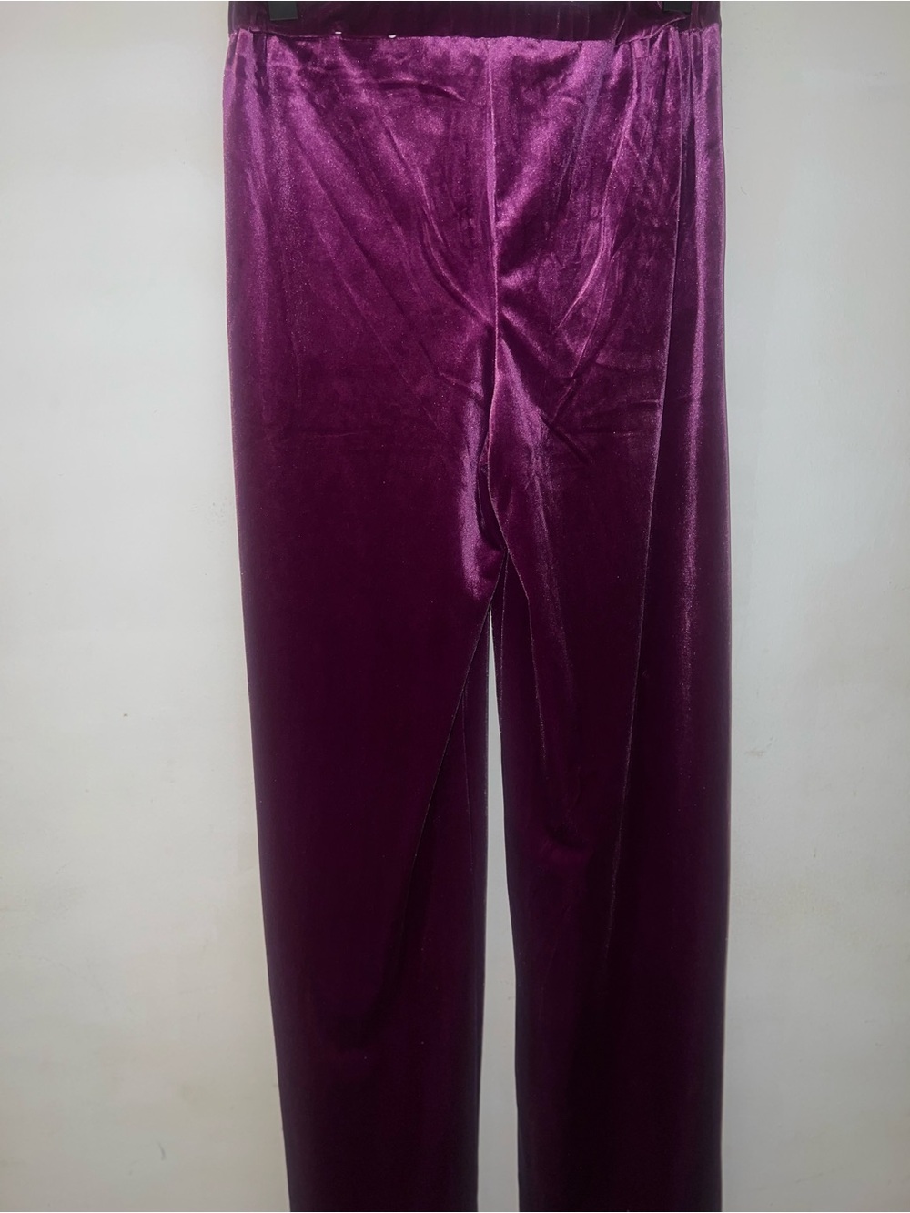 Velvet Plum Straight-Leg Pants